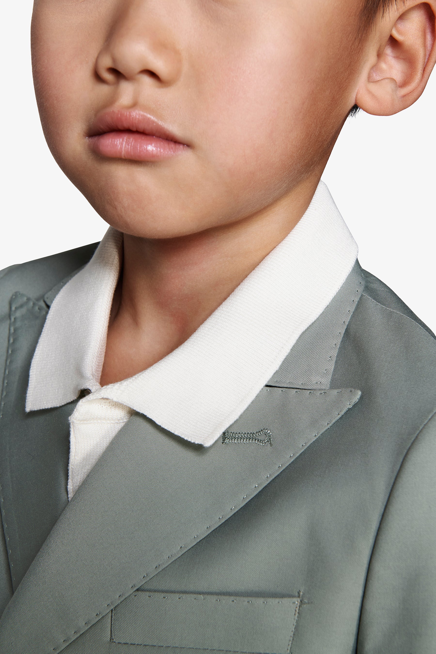 Giacca doppiopetto saia salvia Kids-Dan John