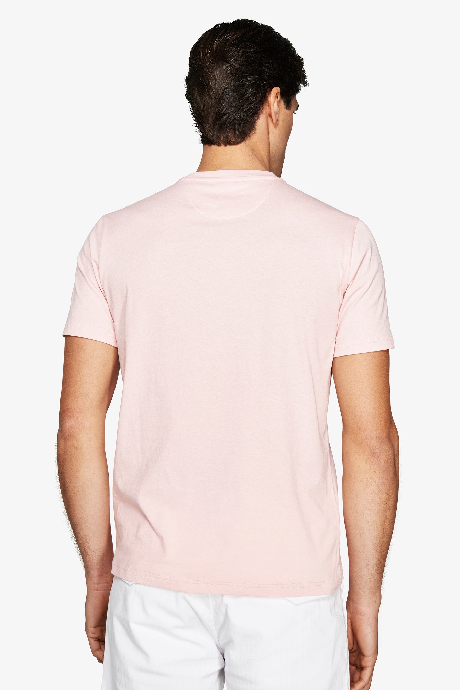 T-shirt basic in cotone leggero rosa-Dan John