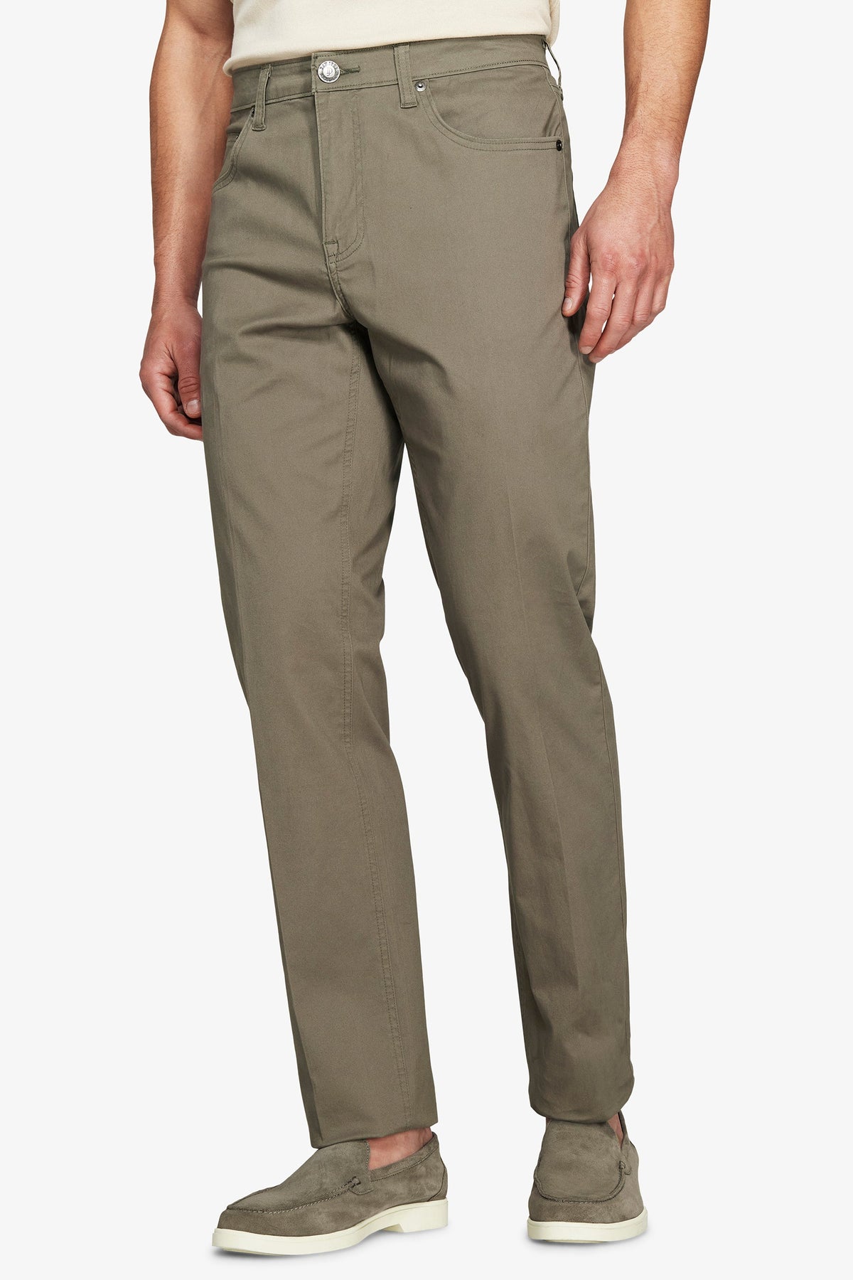 Pantaloni 5 tasche gabardina verdi-Dan John