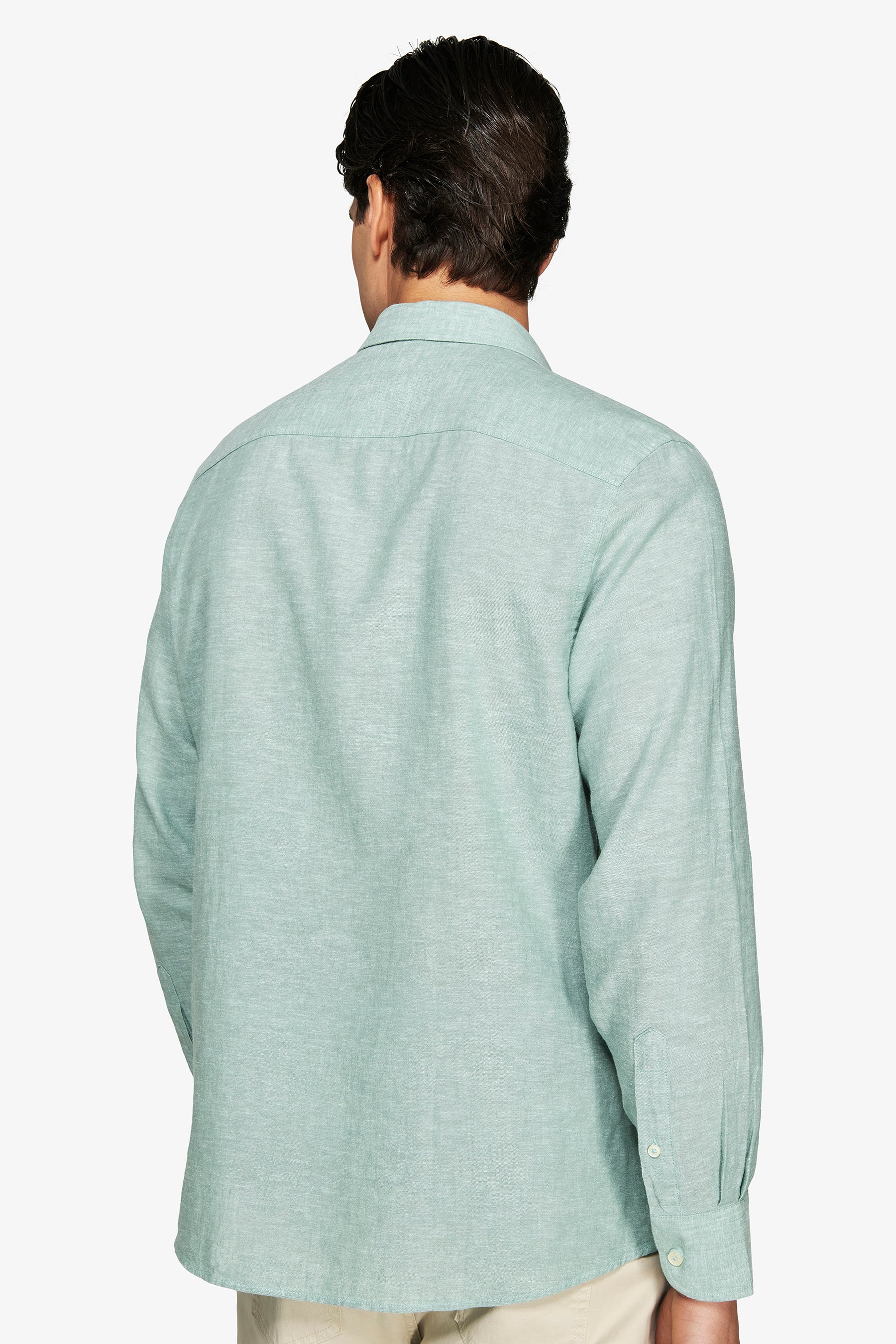 Camicia misto lino relaxed salvia-Dan John