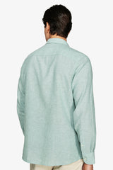 Camicia misto lino relaxed salvia-Dan John