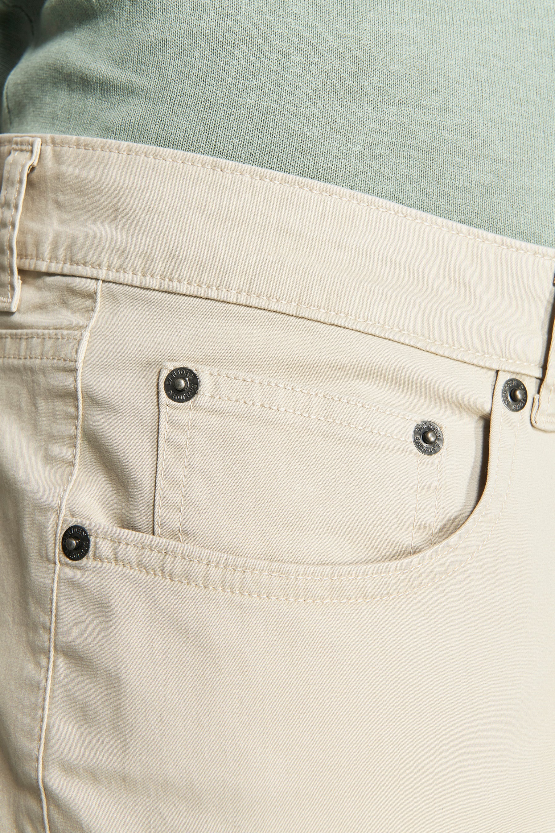 Pantaloni 5 tasche gabardina sabbia-Dan John