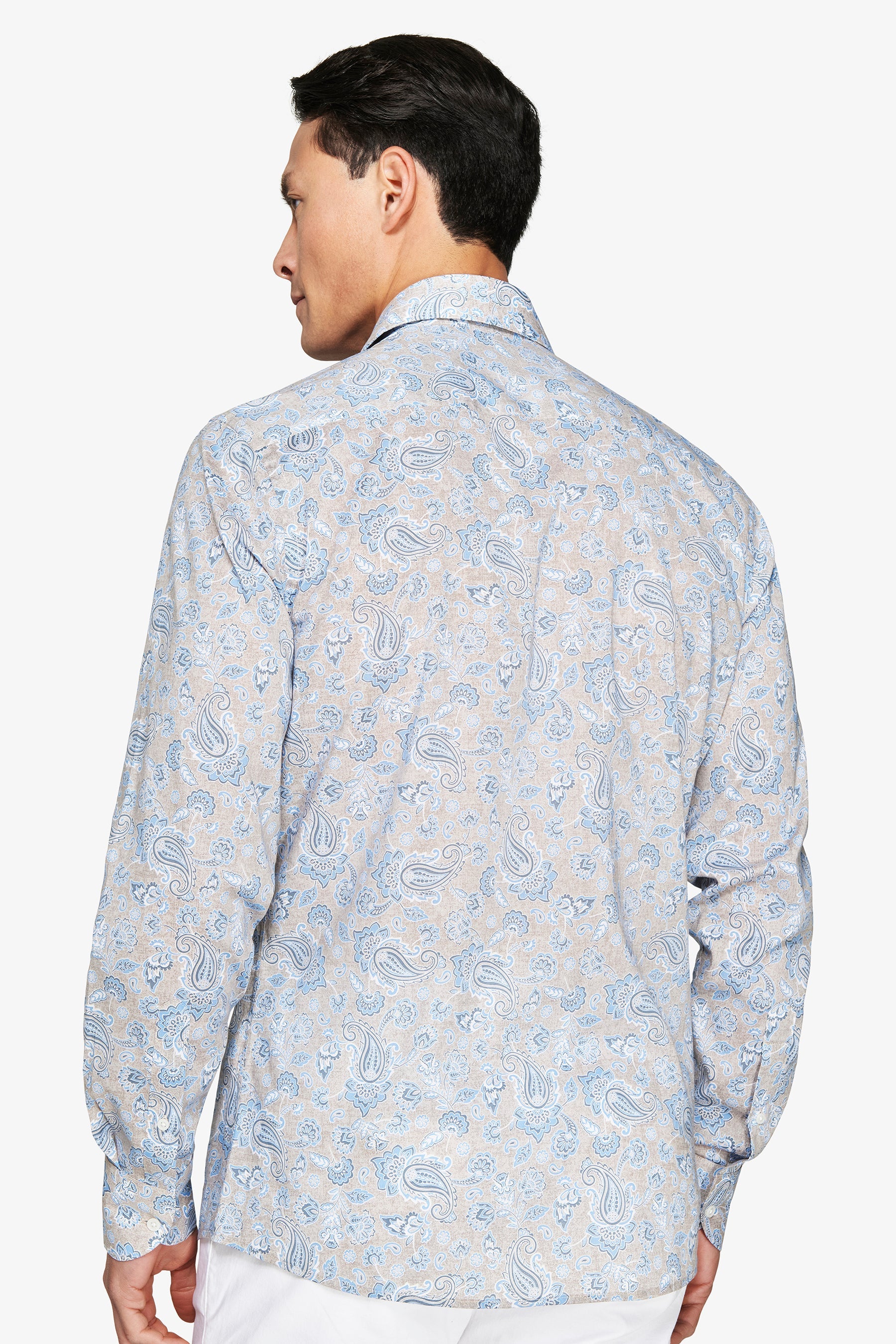 Camicia stampa all over tortora-Dan John