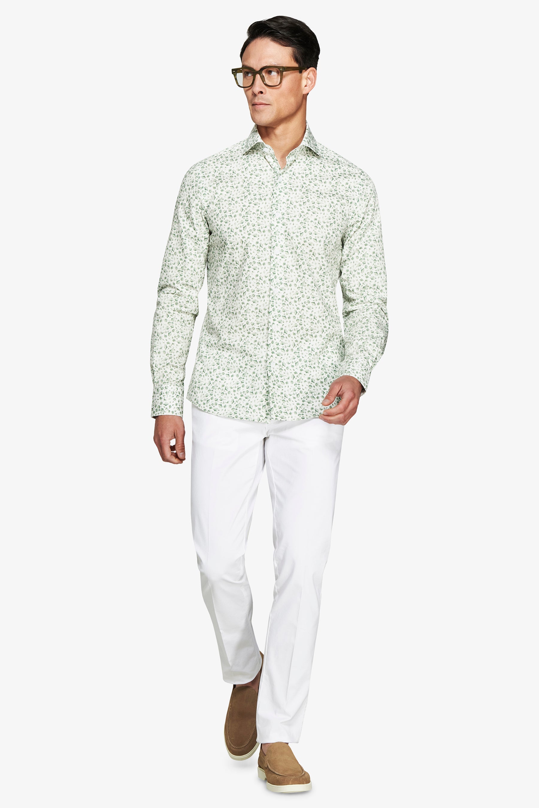 Camicia fantasia floreale salvia-Dan John