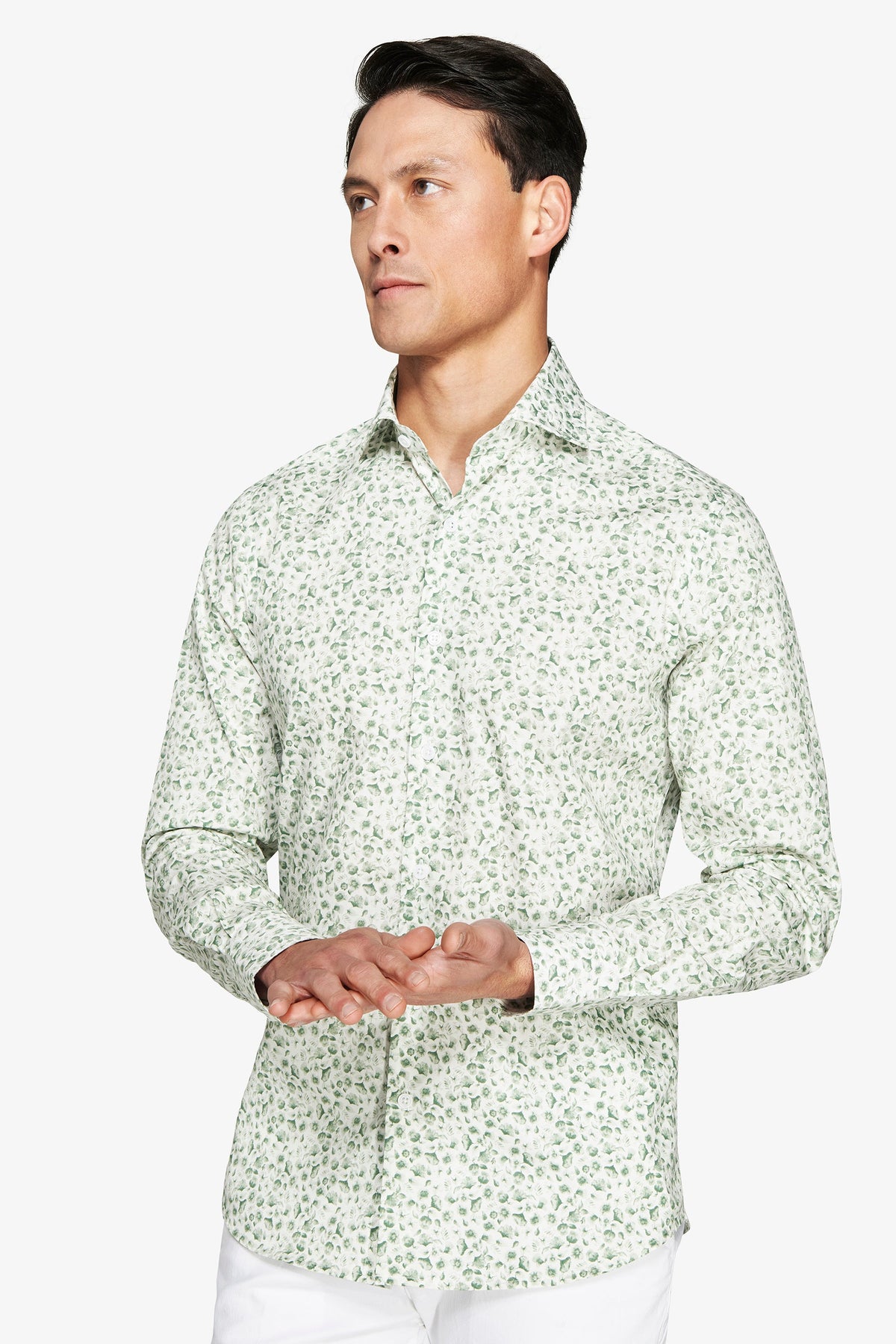 Camicia fantasia floreale salvia-Dan John