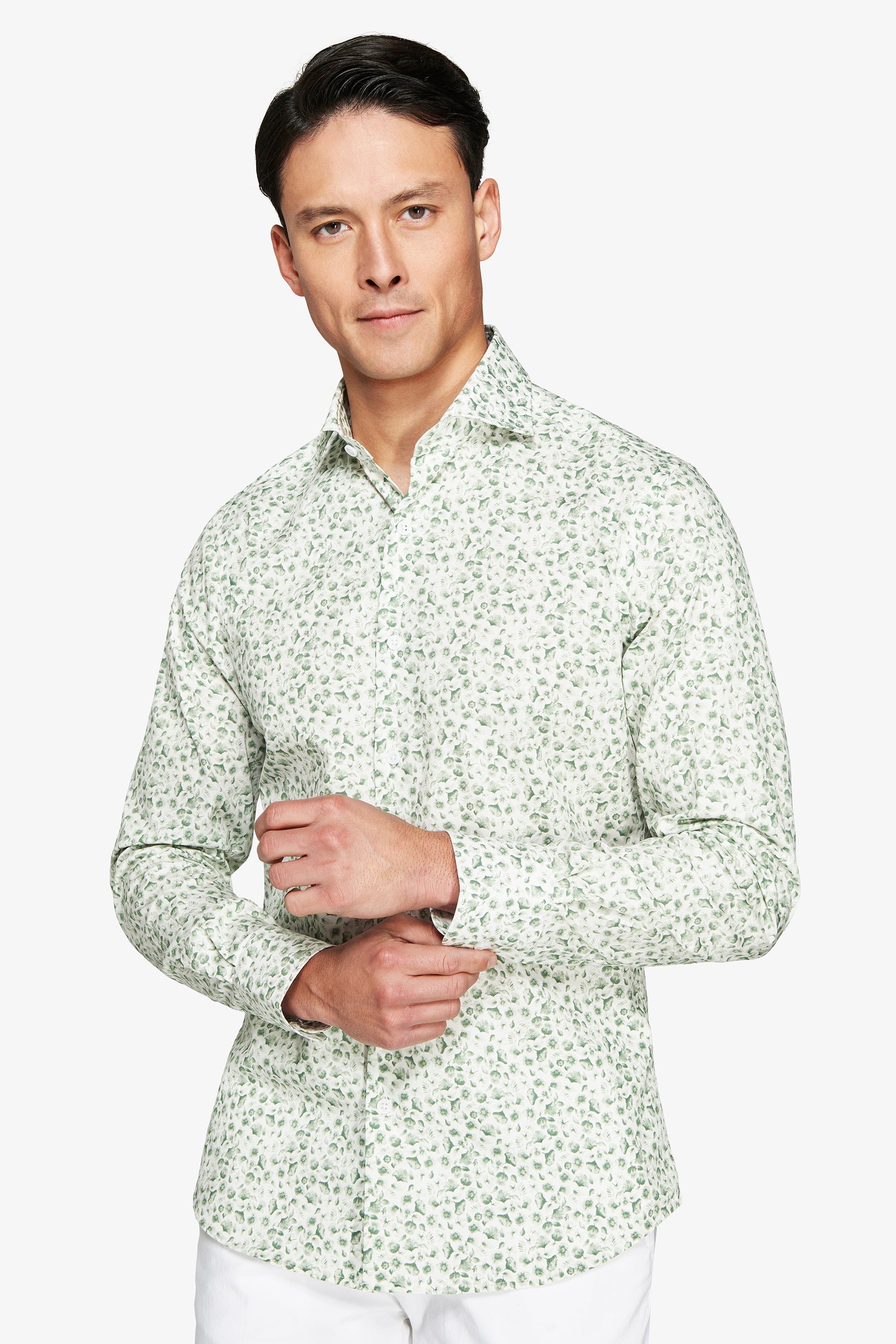Camicia fantasia floreale salvia-Dan John