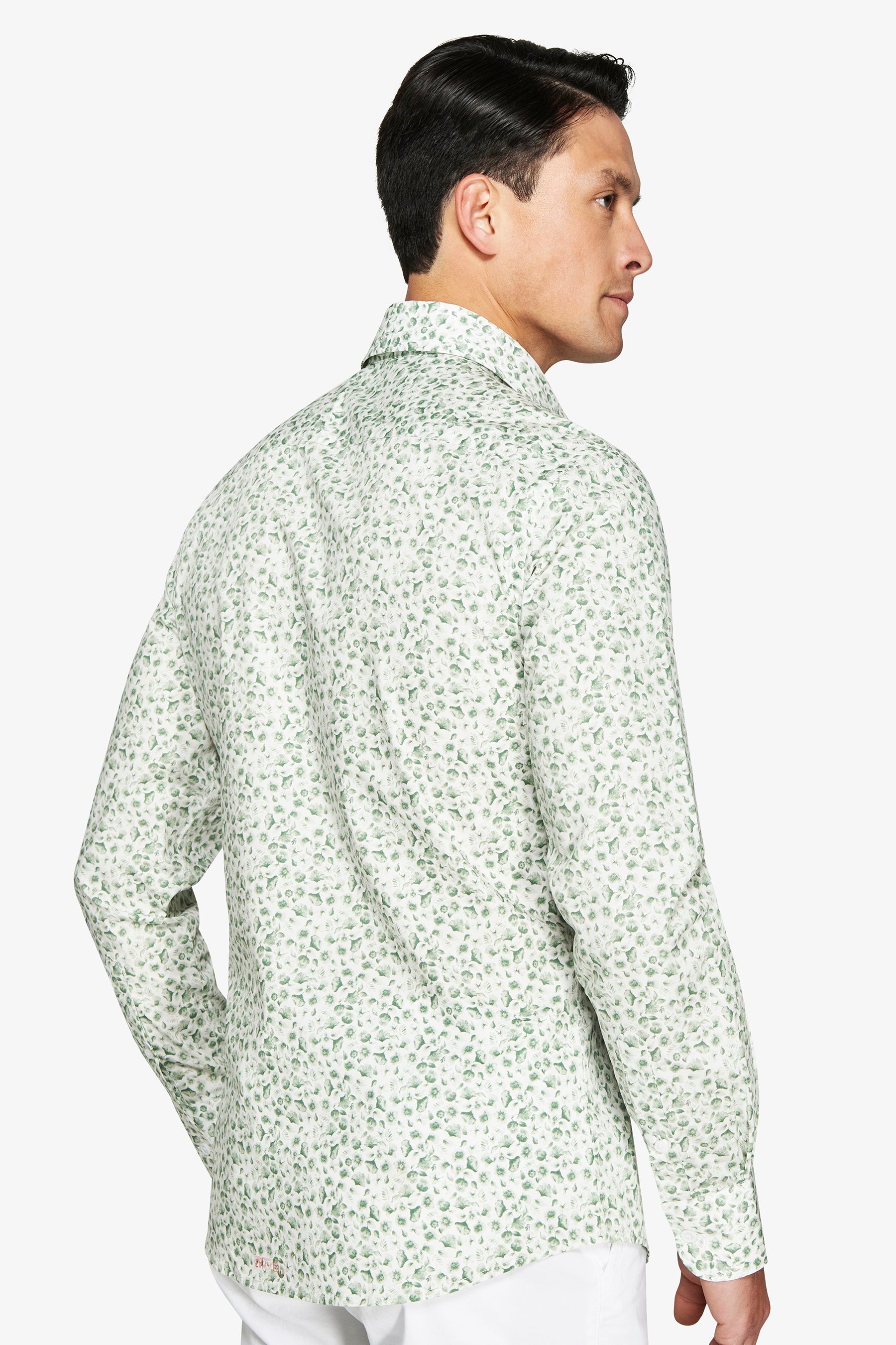 Camicia fantasia floreale salvia-Dan John