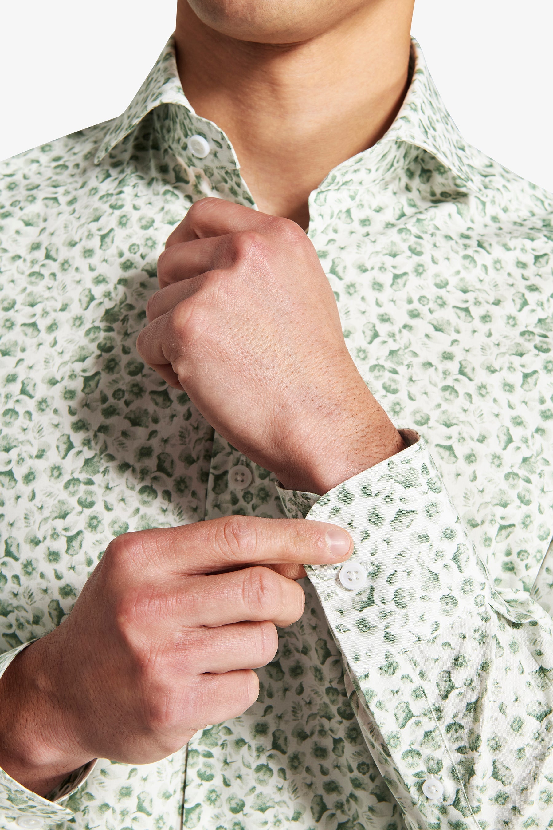 Camicia fantasia floreale salvia-Dan John