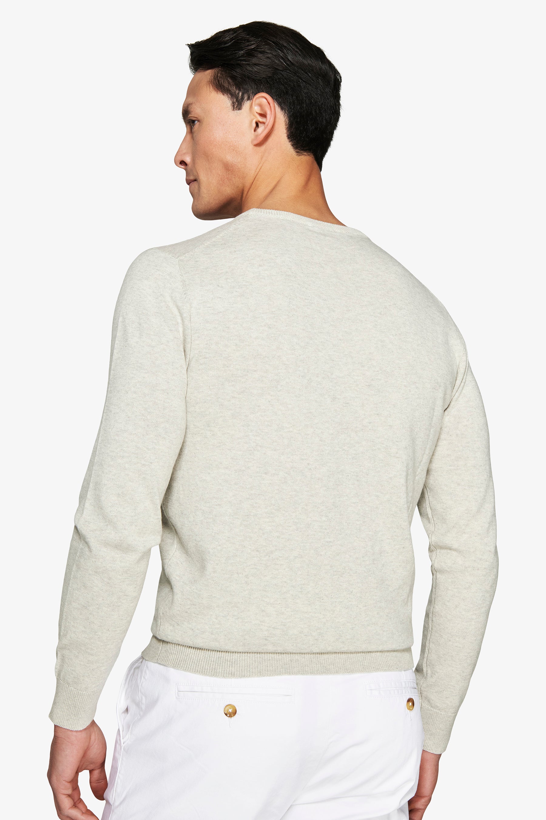 Maglia girocollo basic in cotone grigia-Dan John