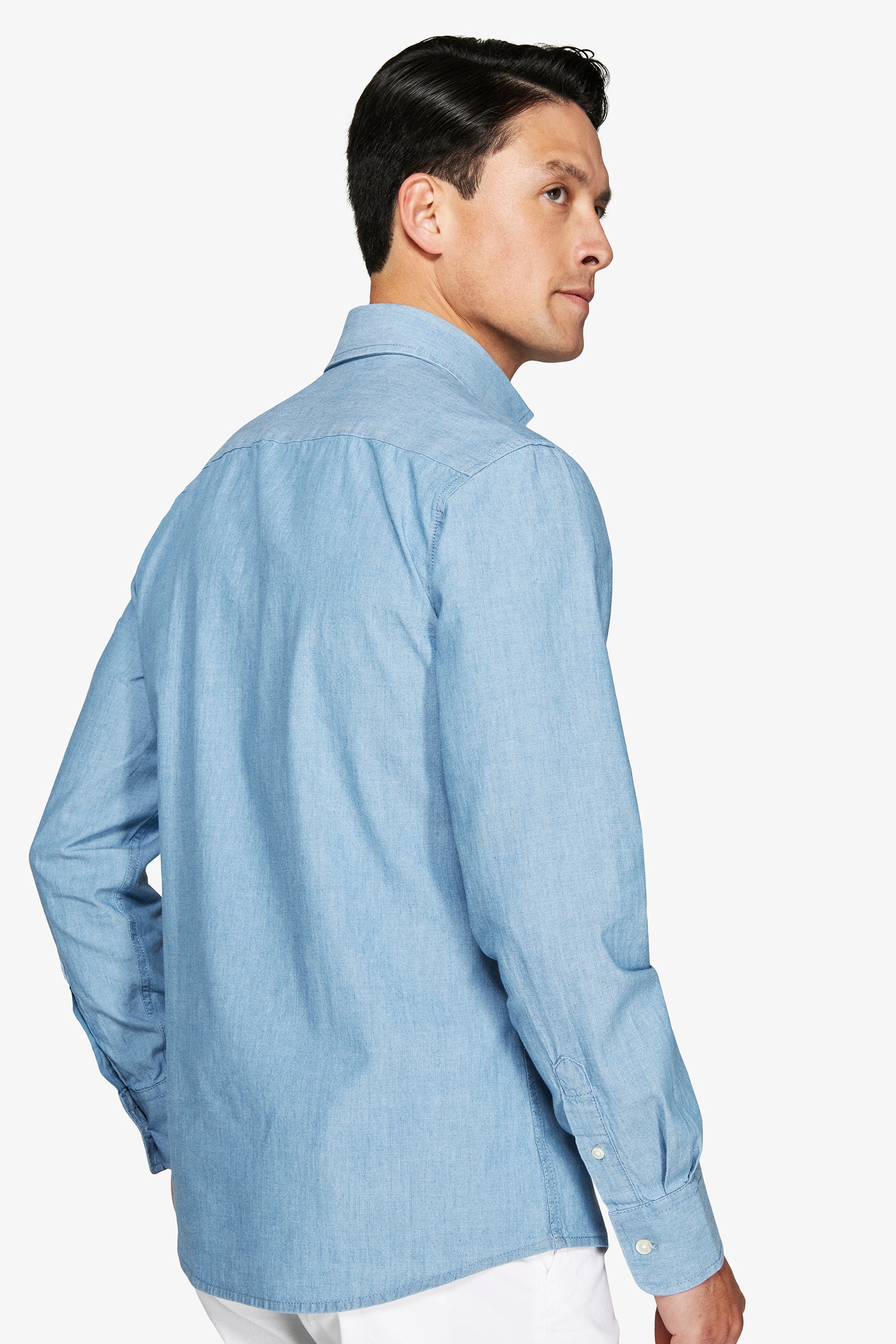 Camicia denim lavaggio chiaro-Dan John