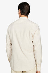 Beige Korean linen blend shirt