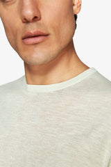 Sage crew neck linen blend sweater