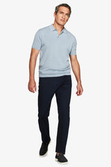 Polo in maglia basic in cotone celeste-Dan John