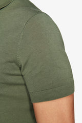 Polo in maglia basic in cotone verde-Dan John