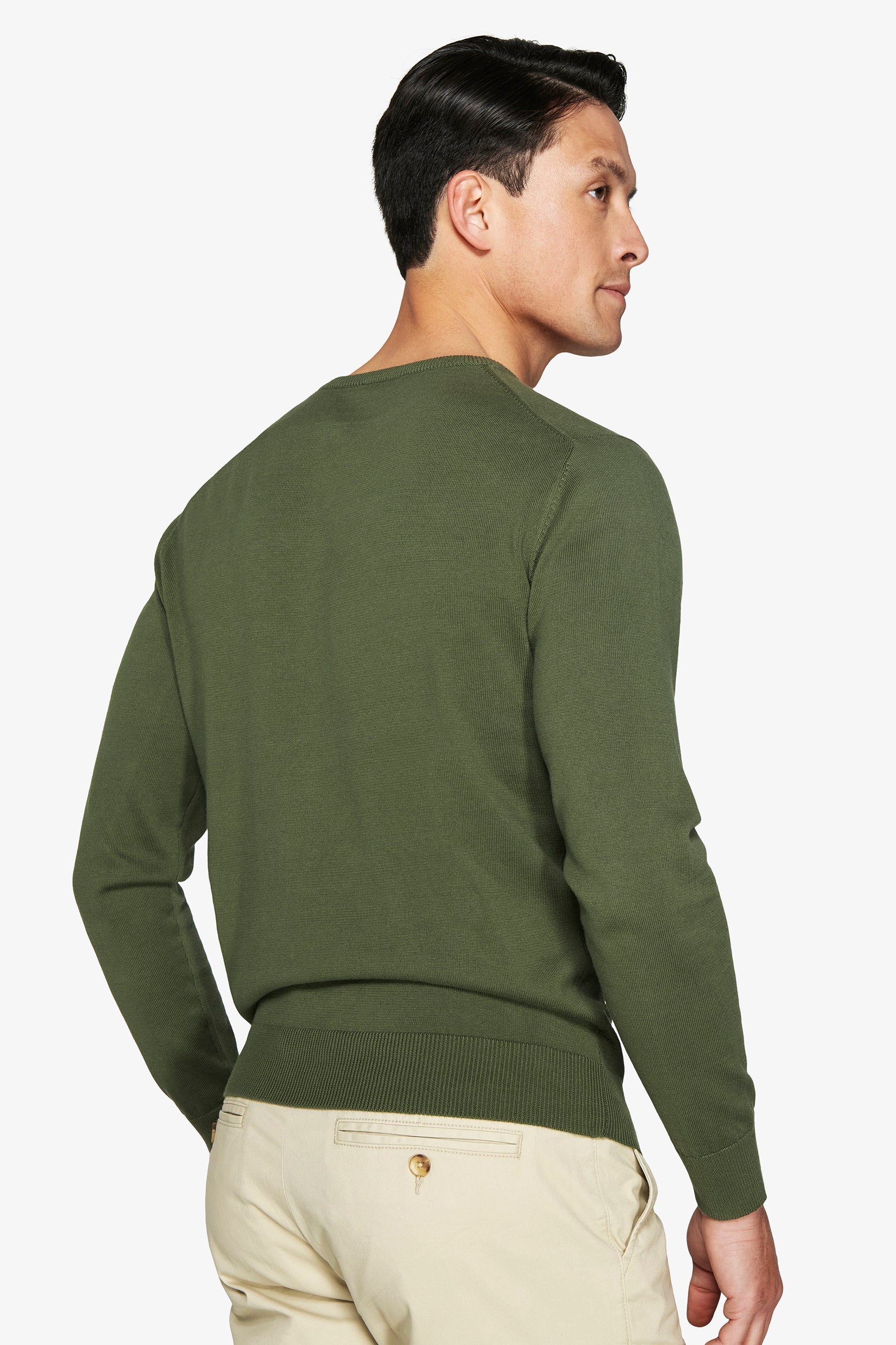Maglia girocollo basic in cotone verde-Dan John