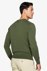 Maglia girocollo basic in cotone verde-Dan John