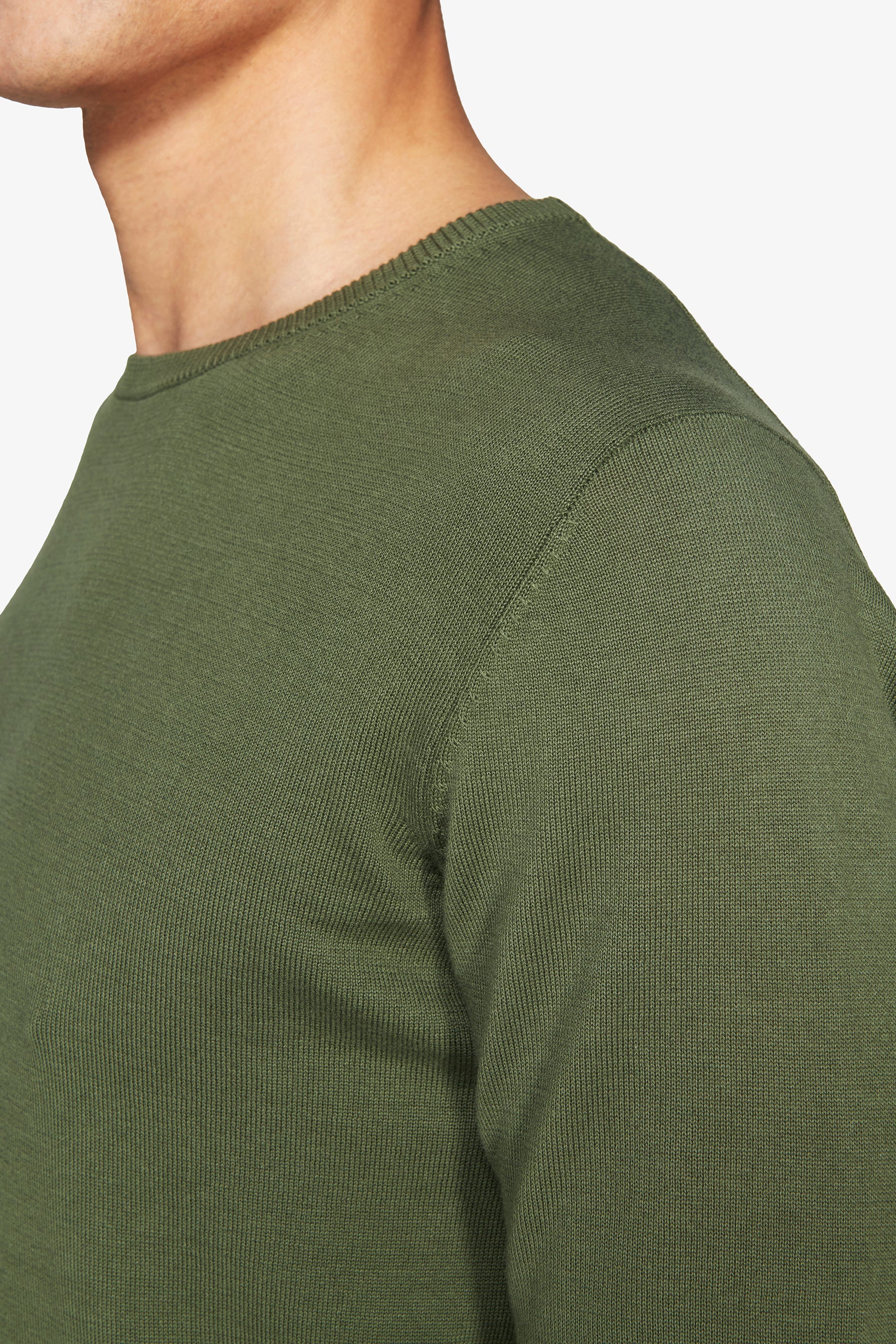 Maglia girocollo basic in cotone verde-Dan John