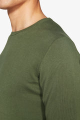 Maglia girocollo basic in cotone verde-Dan John