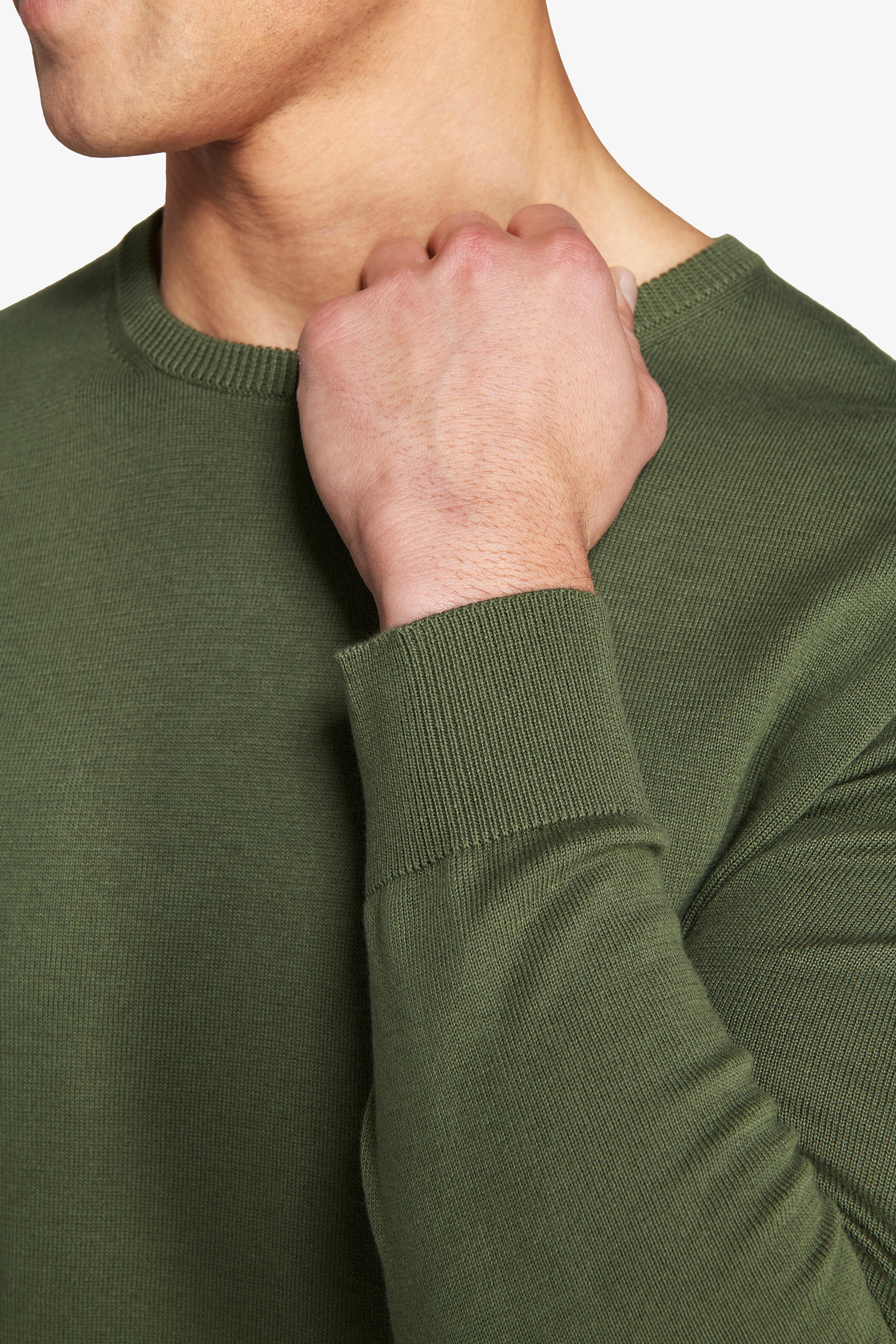 Maglia girocollo basic in cotone verde-Dan John