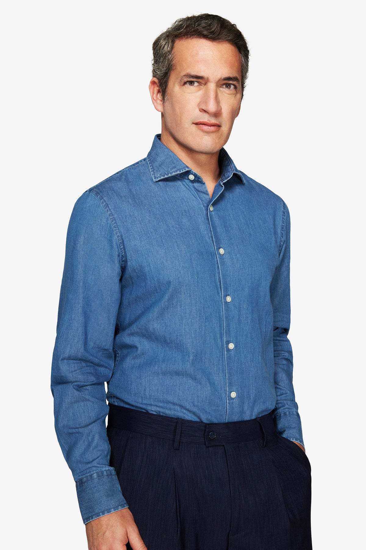 Chambray denim shirt
