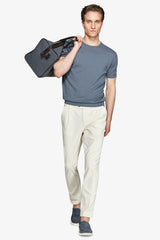 T-shirt in maglia basic in cotone avion-Dan John