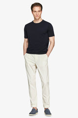 T-shirt in maglia basic in cotone blu-Dan John