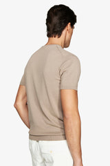 T-shirt in maglia basic in cotone tortora-Dan John