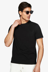 DNJ Black Lightweight Cotton T-Shirt