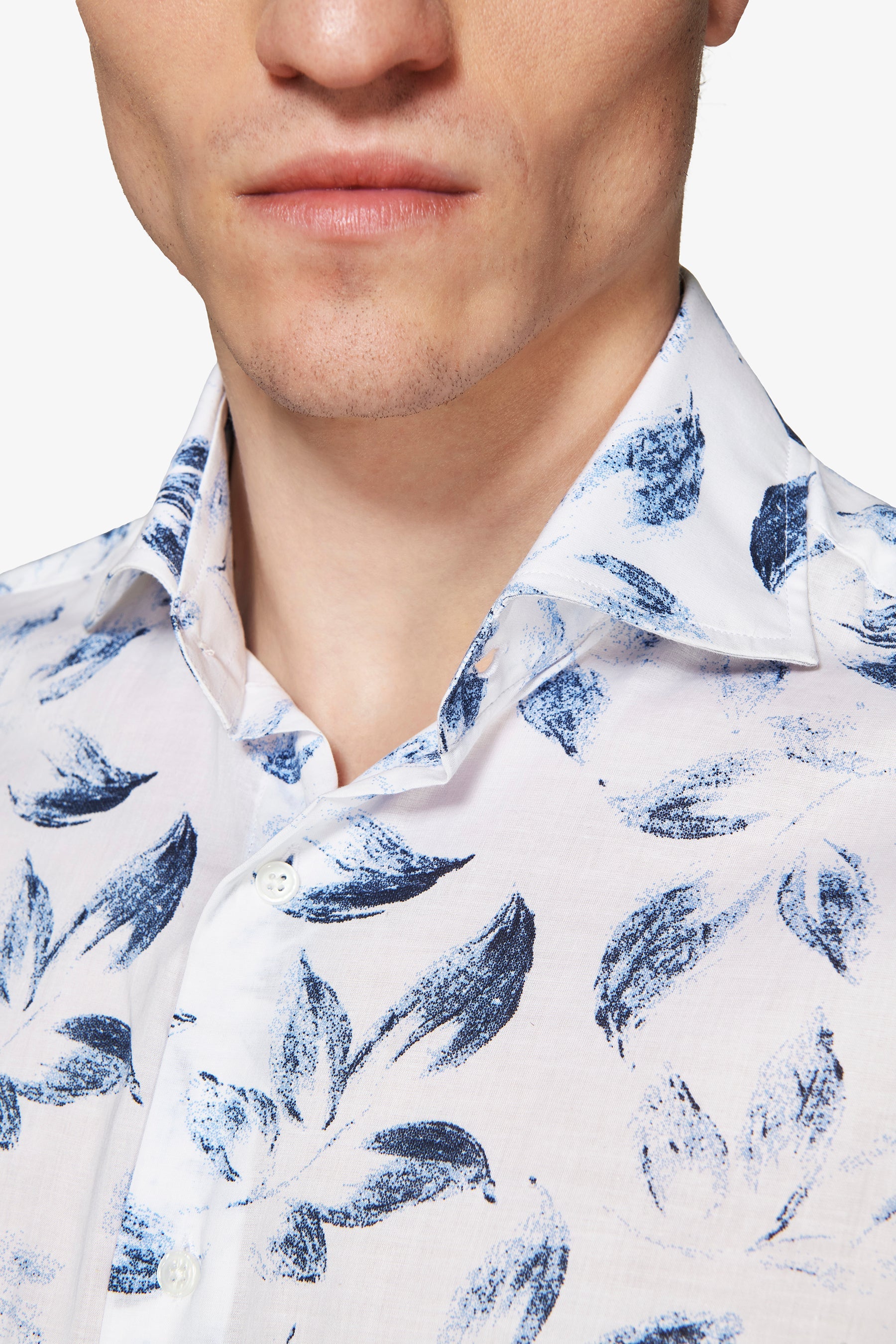 Camicia stampa all over blu-Dan John
