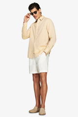 Camicia misto lino relaxed gialla-Dan John