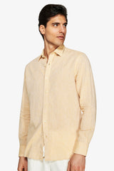 Camicia misto lino relaxed gialla-Dan John