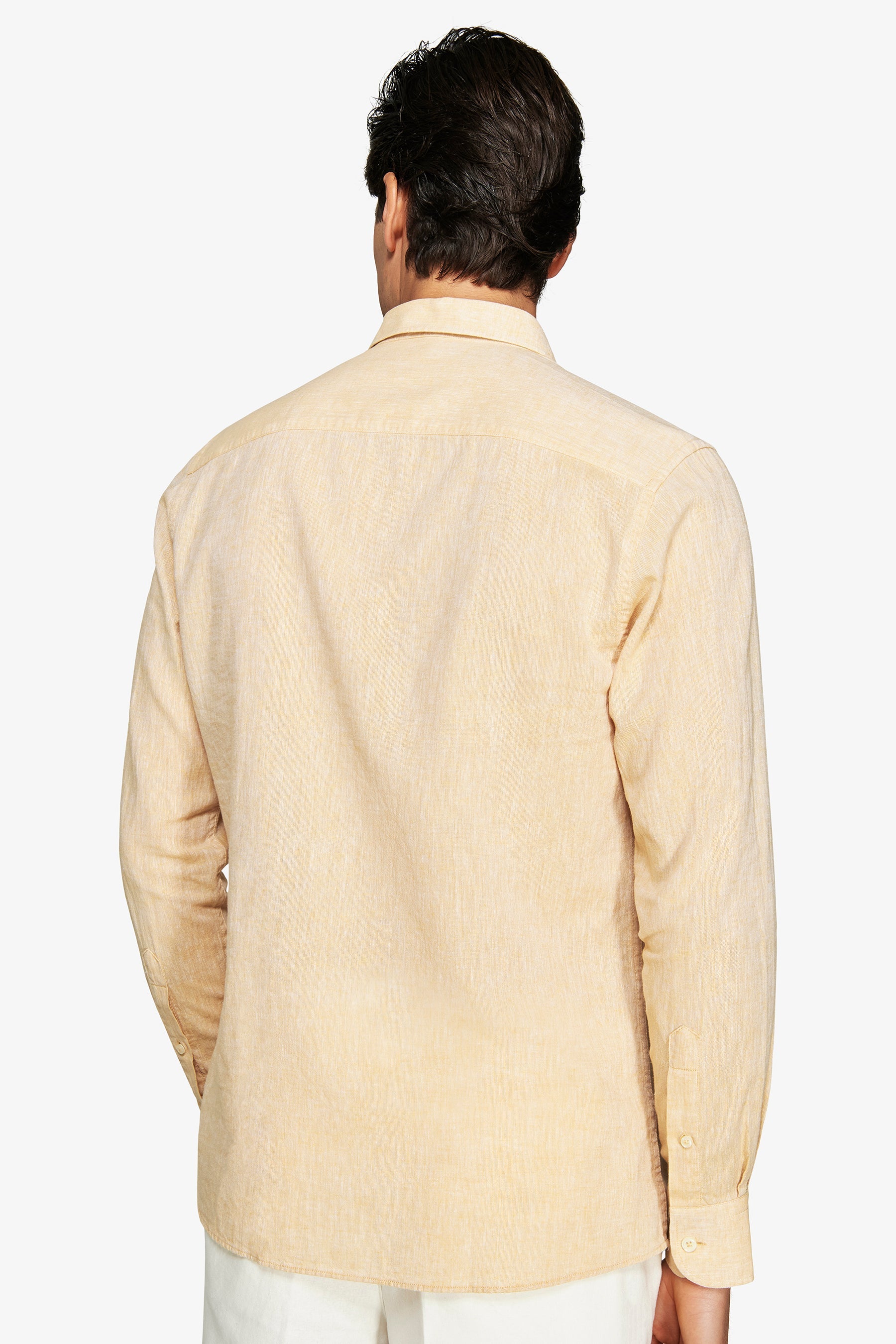 Camicia misto lino relaxed gialla-Dan John