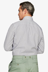 Camicia a righe fine verde-Dan John