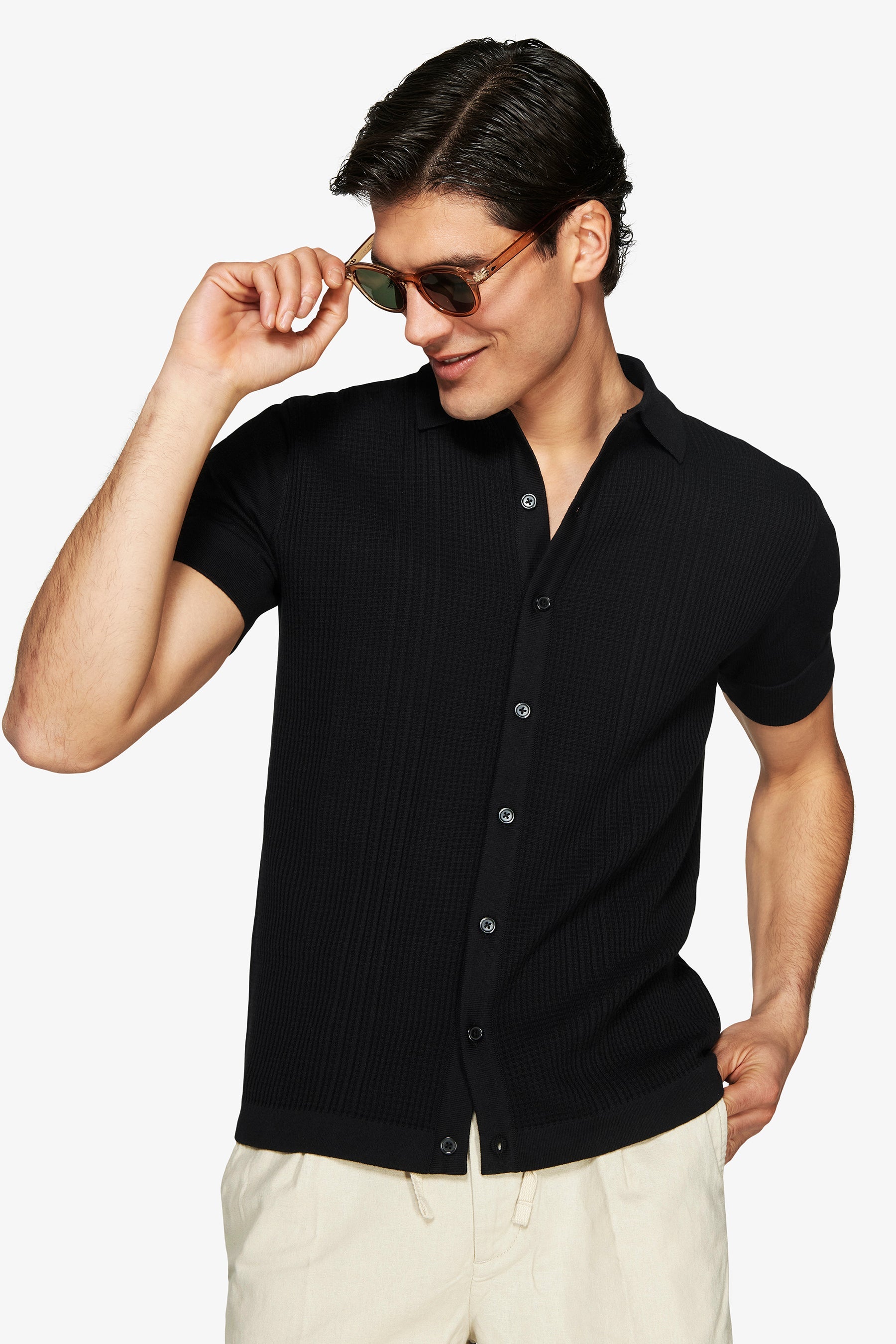 Camicia in maglia armaturata nera-Dan John