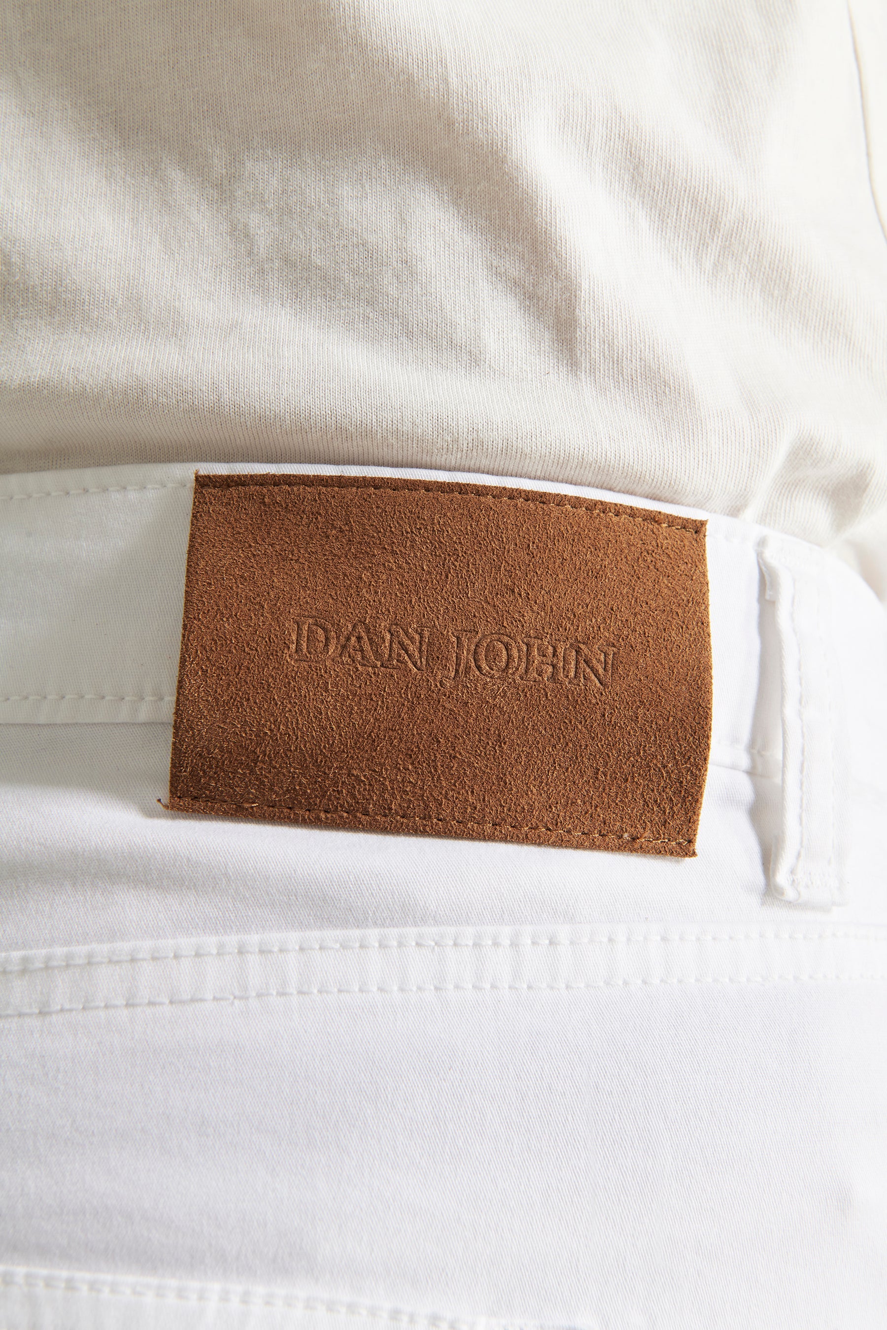 Pantaloni 5 tasche gabardina bianchi-Dan John