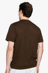 "Volume" dark linen blend t-shirt