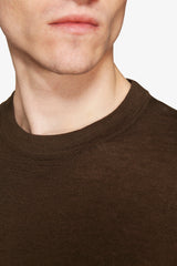 "Volume" dark linen blend t-shirt