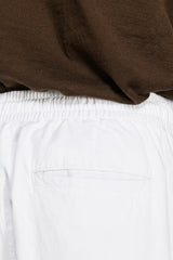 White linen blend trousers "Volume"
