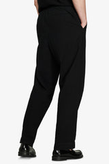 Black linen blend trousers "Volume"