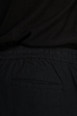 Black linen blend trousers "Volume"