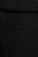 Black linen blend Bermuda shorts "Volume"