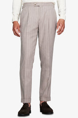 Pantaloni gessati tortora-Dan John