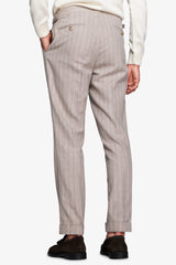 Pantaloni gessati tortora-Dan John