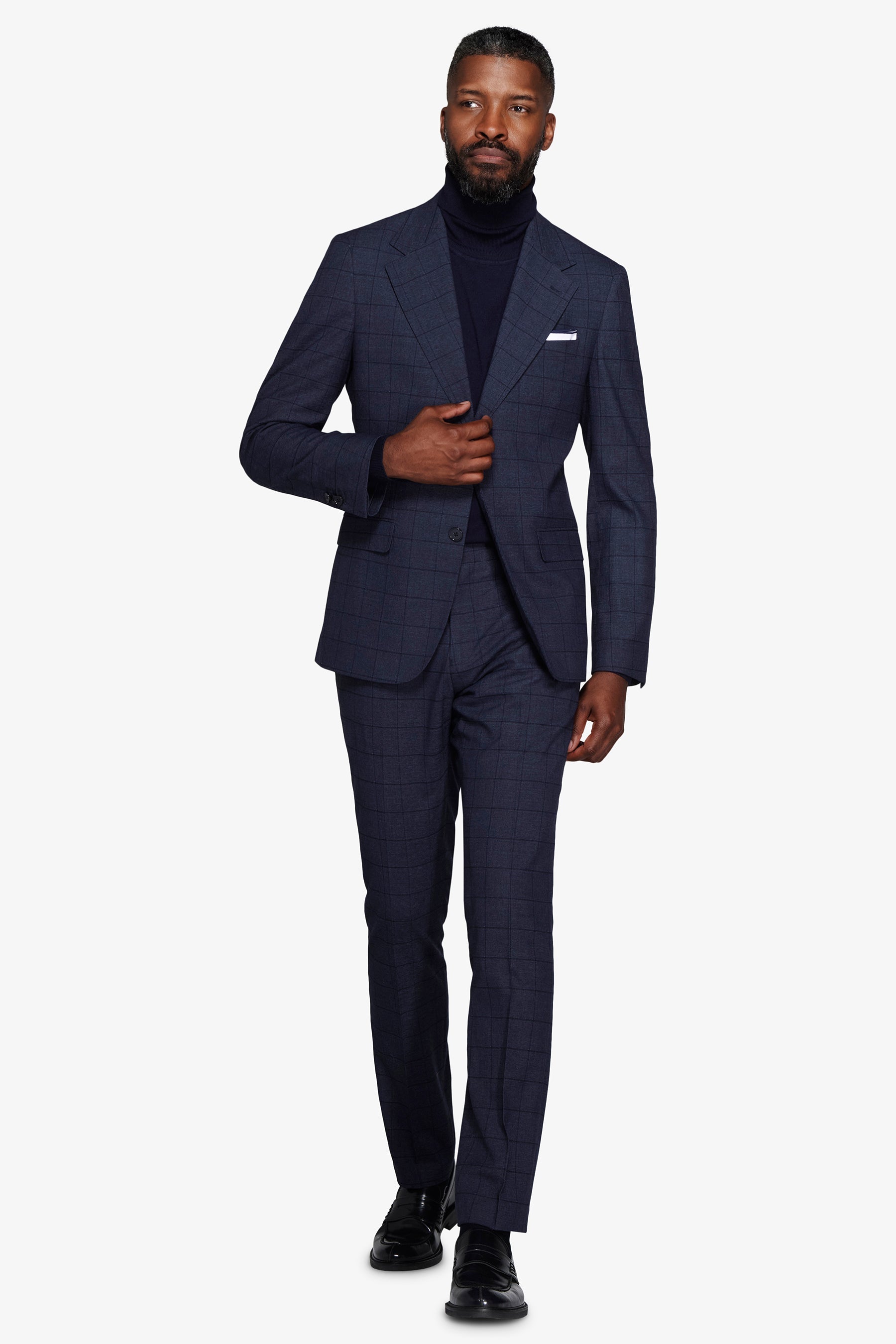 Giacca finestrata blu-Dan John