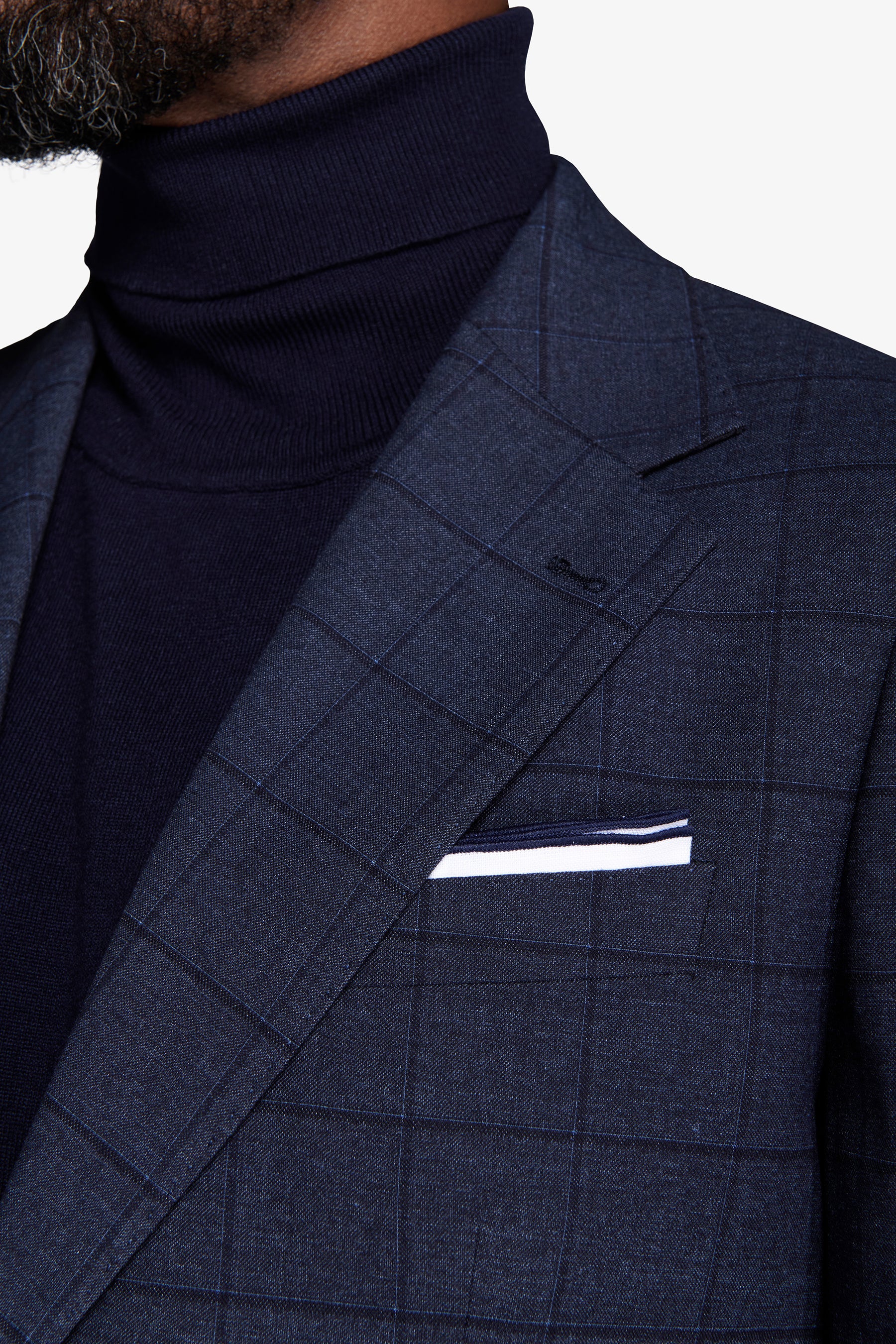 Giacca finestrata blu-Dan John