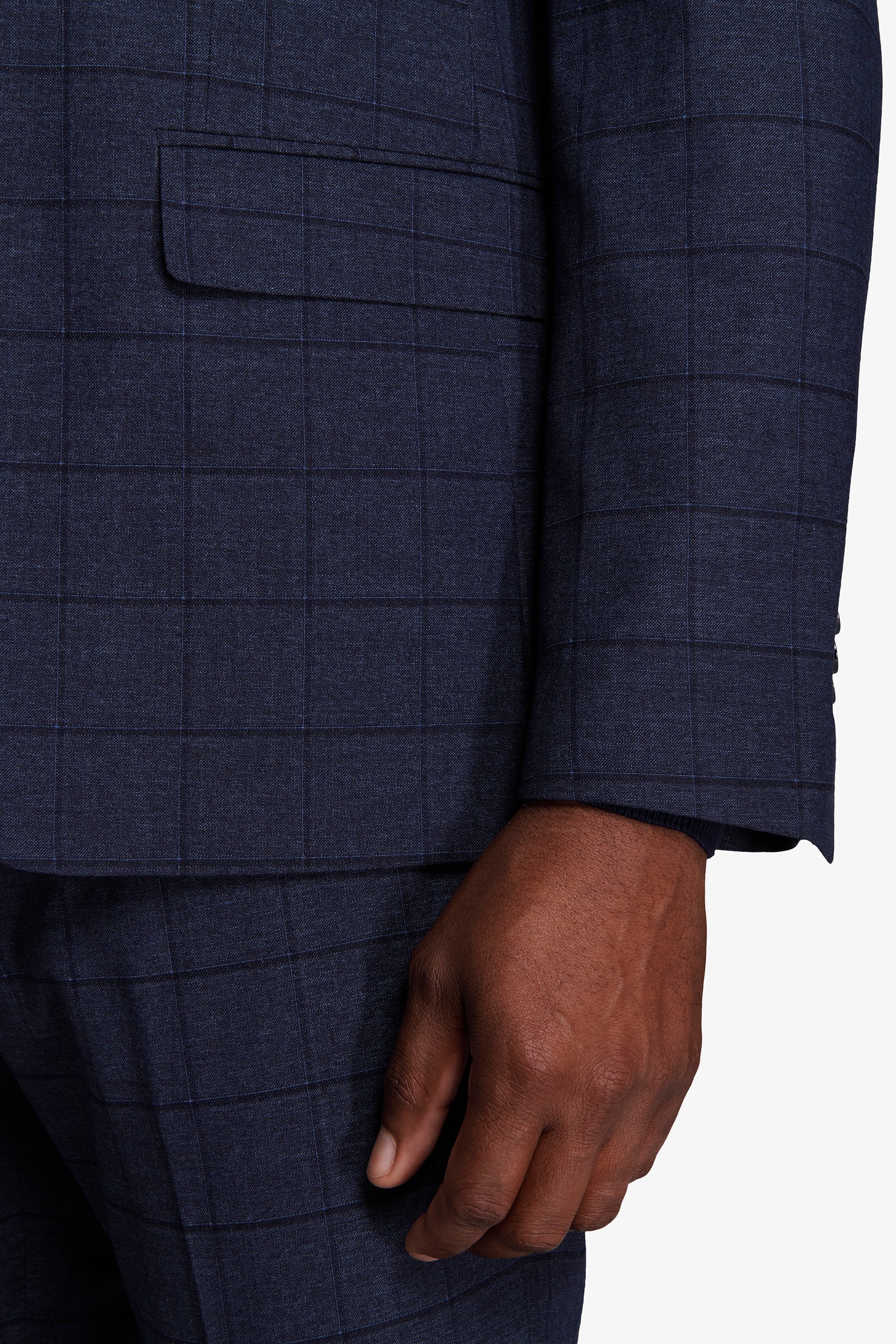 Giacca finestrata blu-Dan John