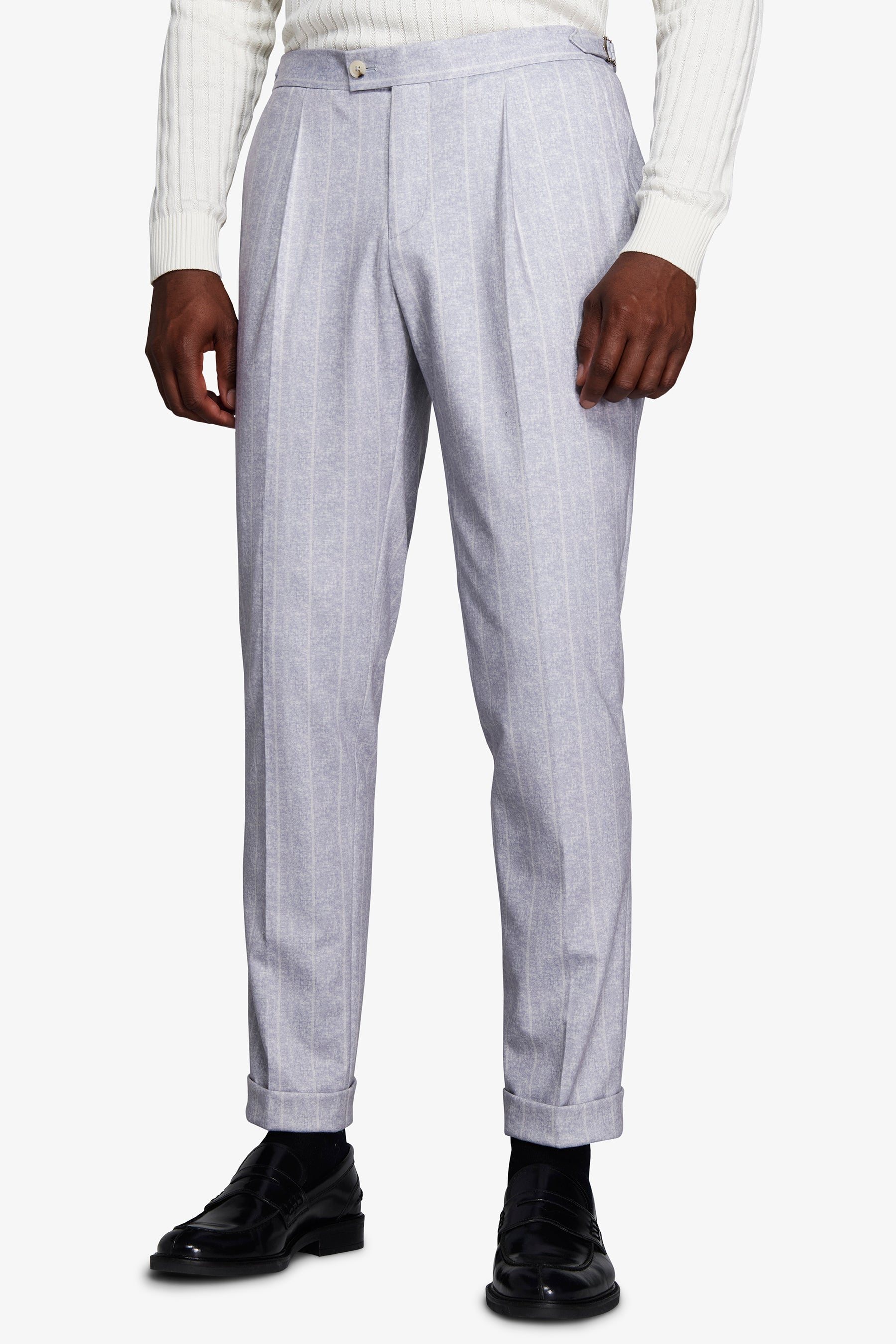 Pantaloni gessati celesti-Dan John