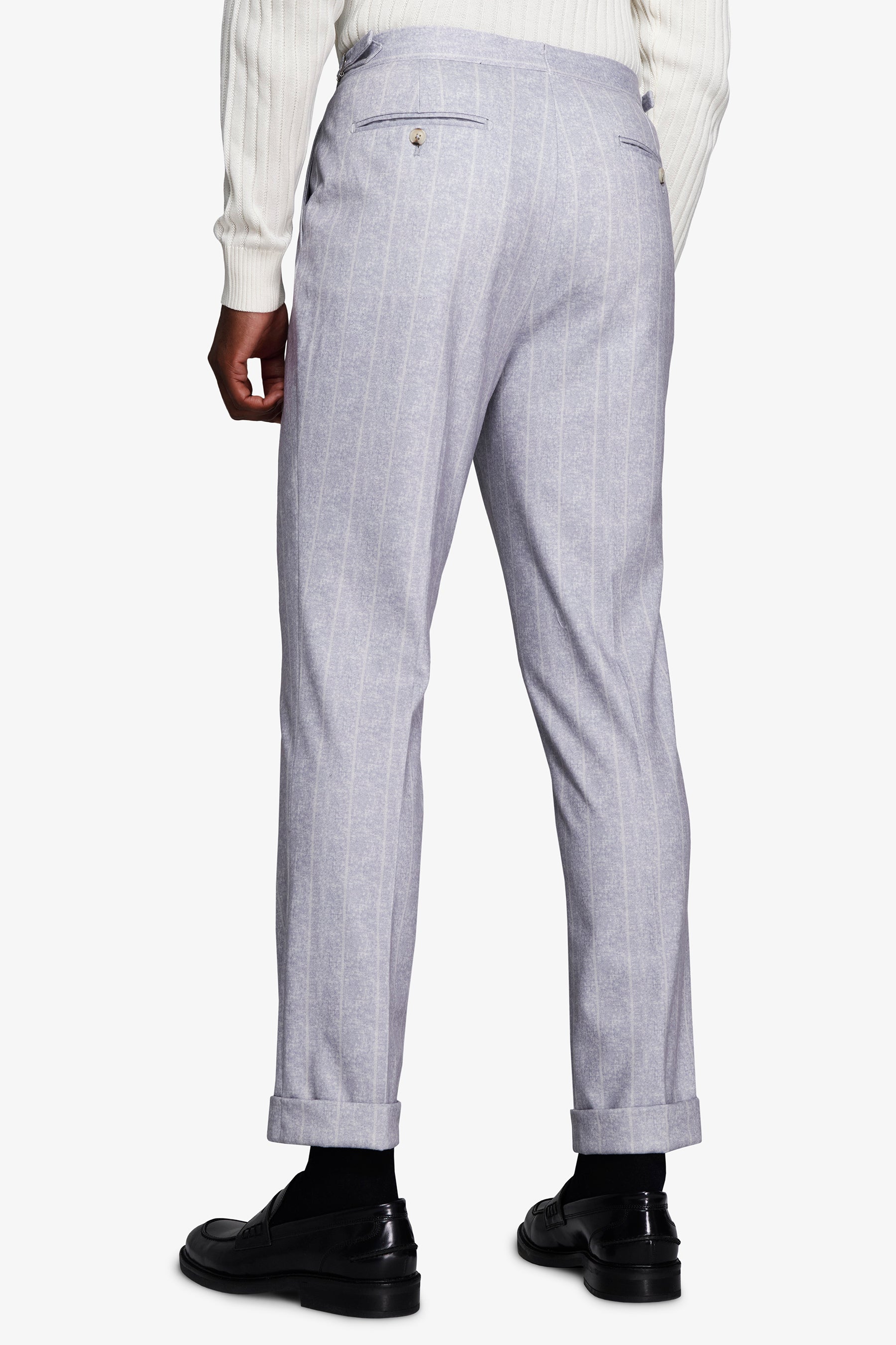 Pantaloni gessati celesti-Dan John
