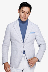 Giacca jersey melange celeste-Dan John