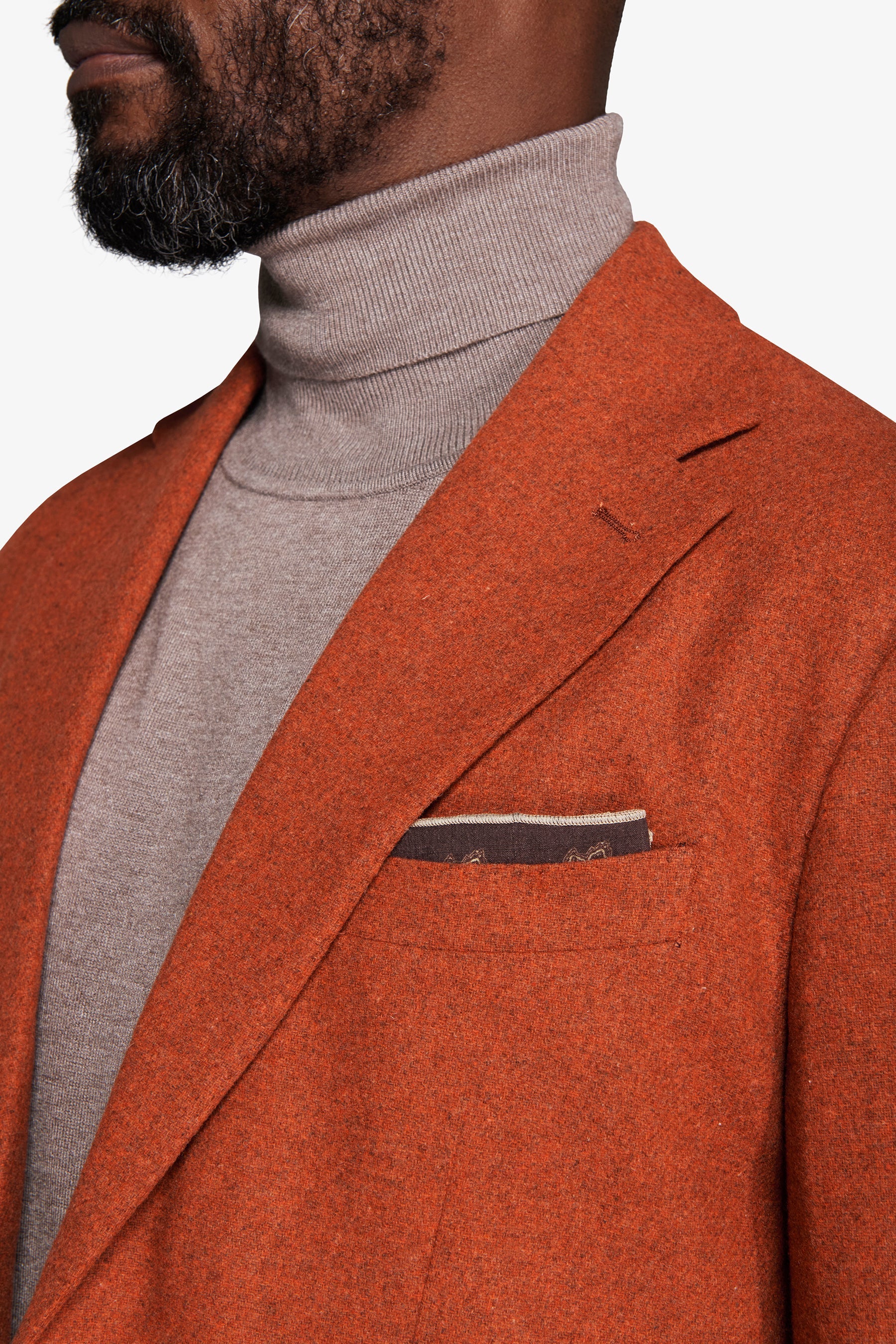 Giacca sfoderata melange arancio-Dan John